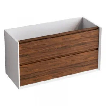 Тумба под раковину Nofer COOL с 2 выдвижными ящиками 100x45x54 CL.100.WNOGAL белый/орех
