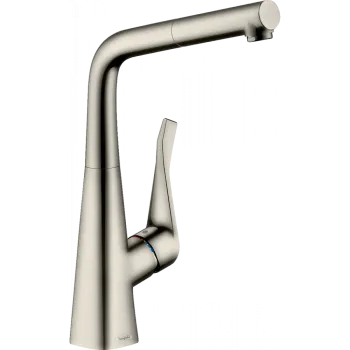 Hansgrohe 73 812 800 Metris M7114-H320 Смеситель для кухни 315 мм, выдвижной Г излив, MagFit, sBox, 10 л/ми