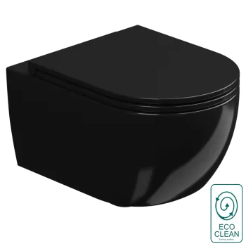 Чаша подвесного унитаза GSG Ceramic Design Like White/Black Shiny LKWCSOECBI000/002