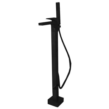 Смеситель для ванны Fima Carlo Frattini Zeta напольный, с ручным душем, чёрный матовый F3964/4NNS