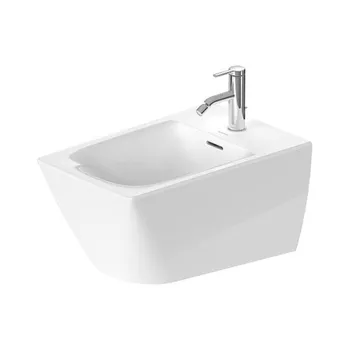 Duravit Viu Биде подвесное 370х570мм , с 1 отв под смеситель, цвет белый , покр. WonderGliss ( с креплением Durafix)