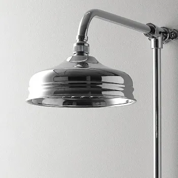 Душ верхний Devon&Devon 13см с наружней трубой для термостата MARM74 и ручного душа MARK618 хром MARK318CR