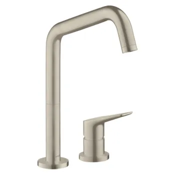 Axor Citterio M Смеситель для кухни 240, на 2 отв., с поворотным изилвом, цвет: шлифованный никель 3
