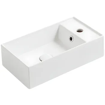 Раковина подвесная AG 50 bia/1 hole 50 см левая белый