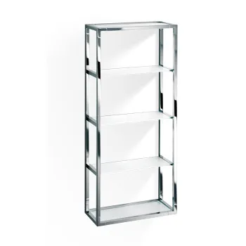Шкафчик открытый Decor Walther ET 6 35x15x80 стекло белое, хром 702704