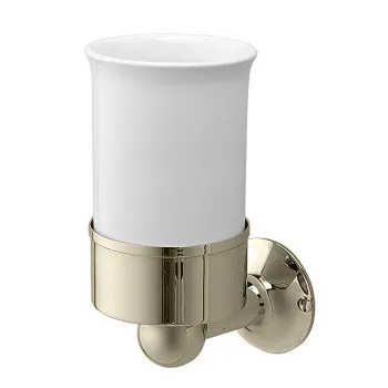 Стакан с настенным держателем Devon&Devon New York керамика/никель блестящий NY103NKS