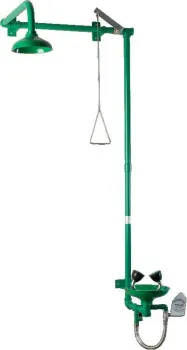 Аварийный душ Nofer и раковина для глаз для установки над дверью из полипропилена SC740