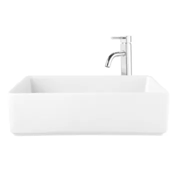 Раковина накладная Burlington прямогульная, керамика, 55х39 белый, Savoy RB52