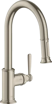 Axor Montreux Смеситель для кухни 180, на 1 отв., цвет: шлифованный никель 16581820