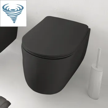 Унитаз подвесной Kerasan Nolita 531531 смыв Tornado, с креплениями WB9N, черный матовый