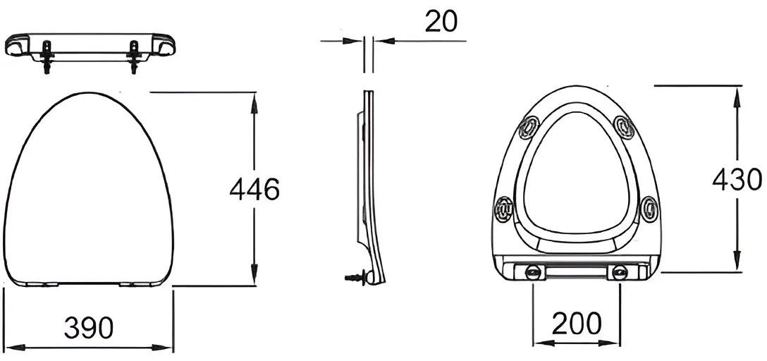 Сиденье для унитаза Jacob Delafon Nouvelle Vague E20069-00 белое