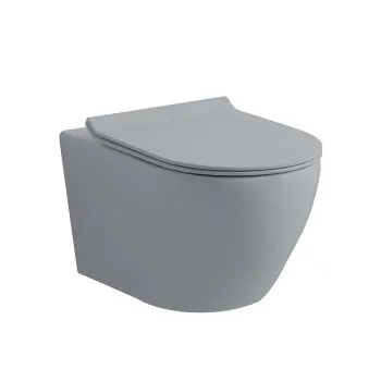 Унитаз подвесной NEMO  Унитаз подвесной серый матовый TORNADO 530360360 TORNADO смыв сиденьем Soft close 882-2YG