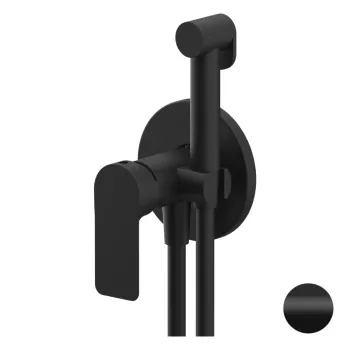 Смеситель с гигиеническим душем Remer Infinity черный матовый I65WNO
