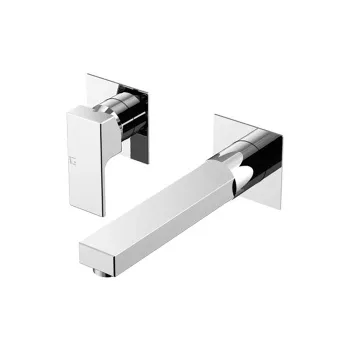 Смеситель встраиваемый Gattoni Kubik на 2 отв, с внутренней частью G-BOX,излив 202, хром 2539/25C0