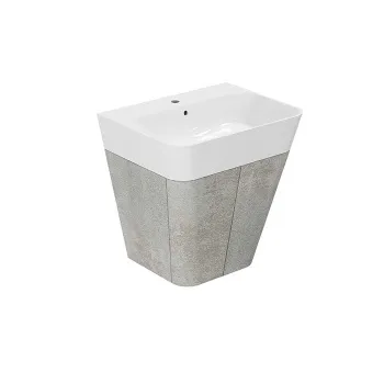 Тумба подвесная под раковину Azzurra Build 65, 59х47х50, с 1 ящиком, cement MBB 65 S C