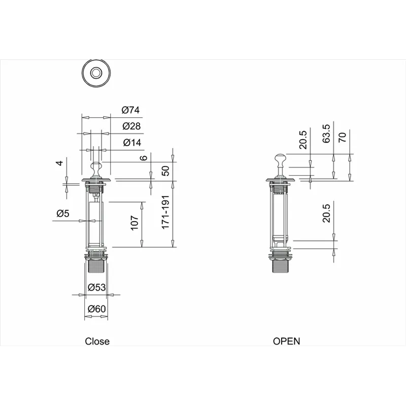 Слив-перелив для раковины Burlington W9 хром