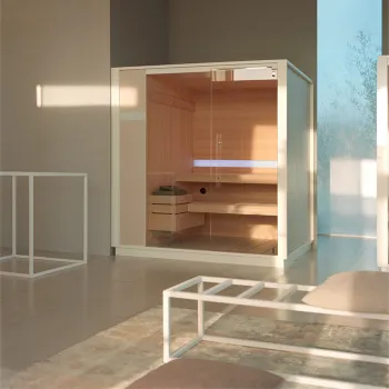 Сауна пристенная Effegibi One S L.H. 214x171xh226, отделка Soft Sand, LO 50 01 0002