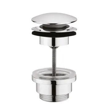 Донный клапан для раковины из латуни 1 1/4 Carimali 1.25 система 2 в 1 для раковины, хром 70320-CR