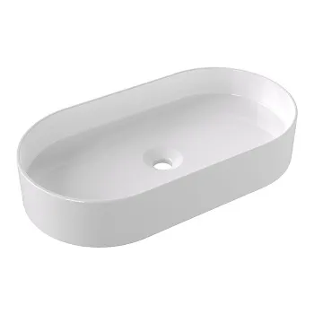 Раковина накладная Alice Hide Stadium 65x35хВ12, без отверстия под смеситель, белый глянцевый, 31120101