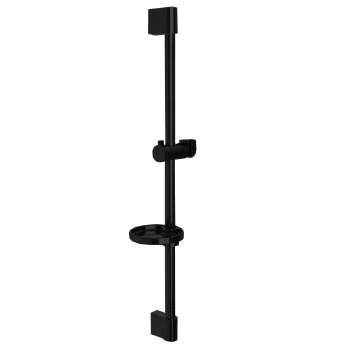 Душевая штанга Fima Carlo Frattini Saliscendi с мыльницей и держателем ручного душа, чёрный матовый F2679/1NS