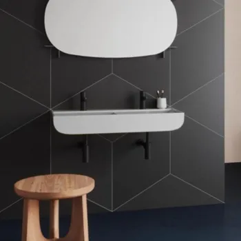 Раковина двойная накладная Azzurra Leuca 100х45х14, без отв. под смеситель, белый LELP10045D00BI*0