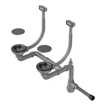 Сифон для мойки Omoikiri WK-2C-GM вороненая сталь 4956498