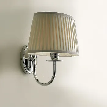 Светильник настенный с абажуром Devon&Devon Jasmine 260х150cм IP20 фурнитура, хром DEJASMINE3CR