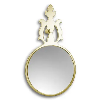 Косметическое ручное/настенное зеркало без подсветки Bertocci Grimilde 2-х кратное увеличение, золото 11990475000