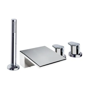 Смеситель на борт ванны Ramonsoler Alexia термостатический с каскадным изливом и ручным душем 363303TM