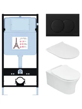 Унитаз c инсталляцией Jacob Delafon Aleo E21731RU-BL