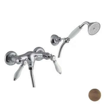 Смеситель для душа внешнего монтажа Fima Carlo Frattini Herend с душевым комплектом, бронза F5405BR