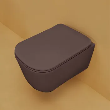 Унитаз подвесной Kerasan Tribeca 55 511475 c креплением WB9N, Borgogna matt