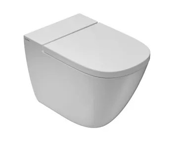 Унитаз напольный Globo Stockholm приставной размер 58 см крепление в комплекте цвет bi (B LA001BI