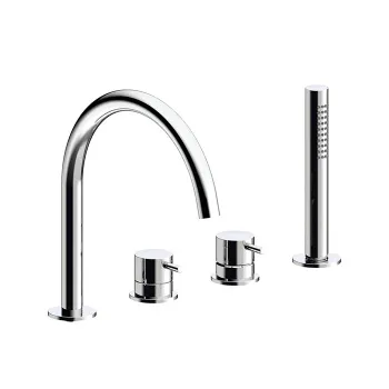 Смеситель на борт ванны Almar на 4 отверстия с ручной лейкой, хром E214006.CR