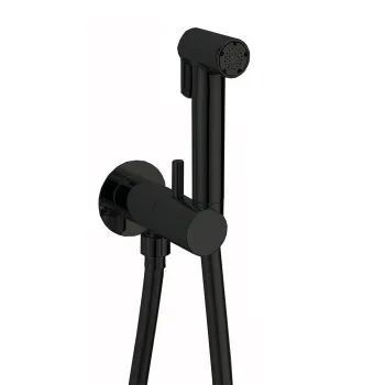 Гигиенический душ со шлангом Cisal Shower 120 см,вывод с держателем и встроенный прогрессивный картридж, черный матовый CV00797540