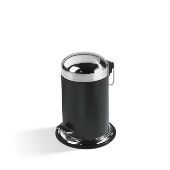 Ведро Decor Walther TE 30 17xh31 с педалью и крышкой, черный/сталь полированная 608172