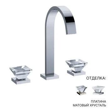 Смеситель для раковины Jorger Empire Royal Crystal 626.30.800.065-61 платина