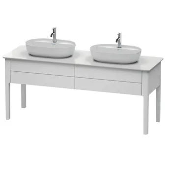 Duravit Luv Консоль из кварцевого камня с 2мя вырезами, 20x1788x595, цвет белый структурный