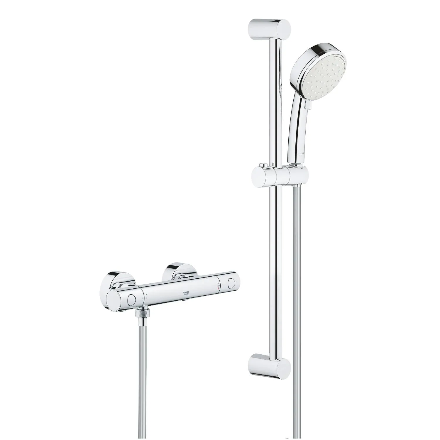 Термостат для душа GROHE Grohtherm 800 Cosmopolitan, душевой гарнитур Tempesta Cosmopolitan, 2 режима струи, душевая штанга 600 мм 34768000