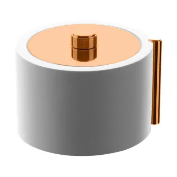 Контейнер с крышкой из композита Bertocci Easy отделка медовые соты, белый матовый/розовое золото 13029325500