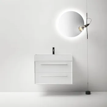 Композиция из тумбы Falper 7.0 R0506000000BQ 600х450х500 и раковины CERAMILUX D7H06000000OP с 1 отверстием под смеситель, V2A