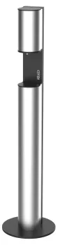 Дозатор дезинфицирующей пены Keuco Plan 14956173137 cенсорный, от батареек, алюминий\черно-серый
