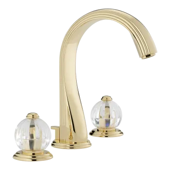 Смеситель для раковины THG Mandarine Cristal Clear U1D-F01-151 полированное золото
