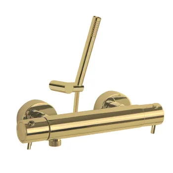 Смеситель термостатический Ramonsoler Odisea для душа с душевым комплектом золото 393401DOC