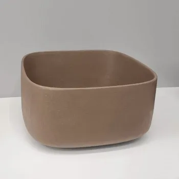 Раковина накладная Quadro ArtCeram Cognac 43x43хh22,5, без отв под смеситель, без перелива, nero roma COL006 20 00 nero roma *0 САЛОН