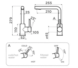 Смеситель для кухни Omoikiri Nakagawa 2 Plus Bl 4994414