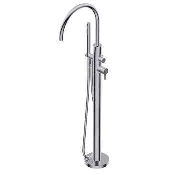 Смеситель для ванны Ritmonio Diametro35 S напольный брашированный хром PR52DB202IX