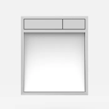 Клавиша смыва Sanit LIS, без подсветки, стекло белое/клавиши хром, 16.734.00..0063bi/cr