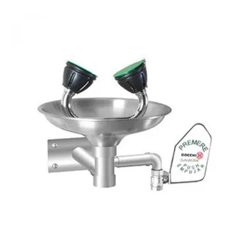 Аварийная раковина Nofer для промывки глаз настенная с рычагом из нержавеющей стали SC300X