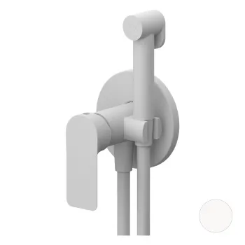 Смеситель с гигиеническим душем Remer Infinity белый матовый I65WBO